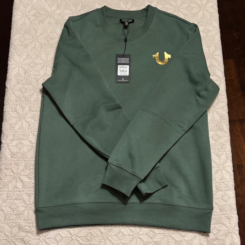 True Religion Olive Crewneck Sweater